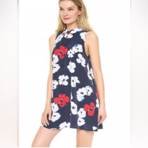 Equipment navy floral silk dress, XS
